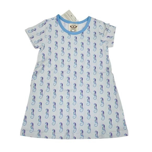 NWT The Oaks Apparel 24M Mary Chase Seahorse Dress - Picture 1 of 3